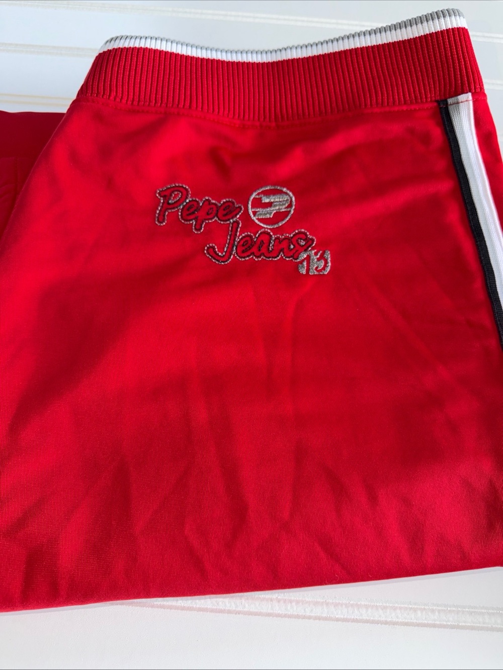 Pepe Jeans Vintage Red Track Pants with Black & White Stripes Men’s 3XL 90’s Y2K - Picture 10 of 10